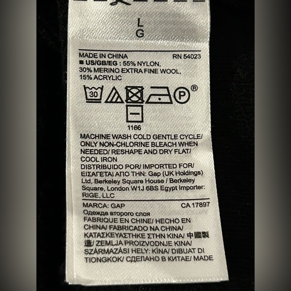 GAP sleeveless dress 30% merino wool large - Picture 5 of 10